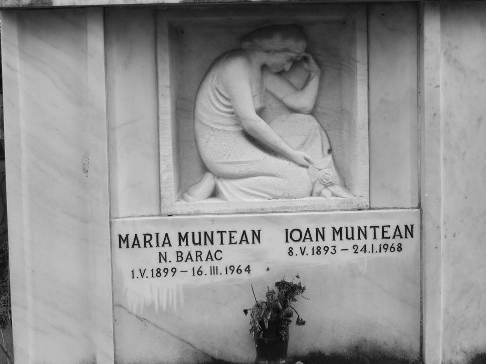 Free Image of Cemetery scene With grave stones black & white image 