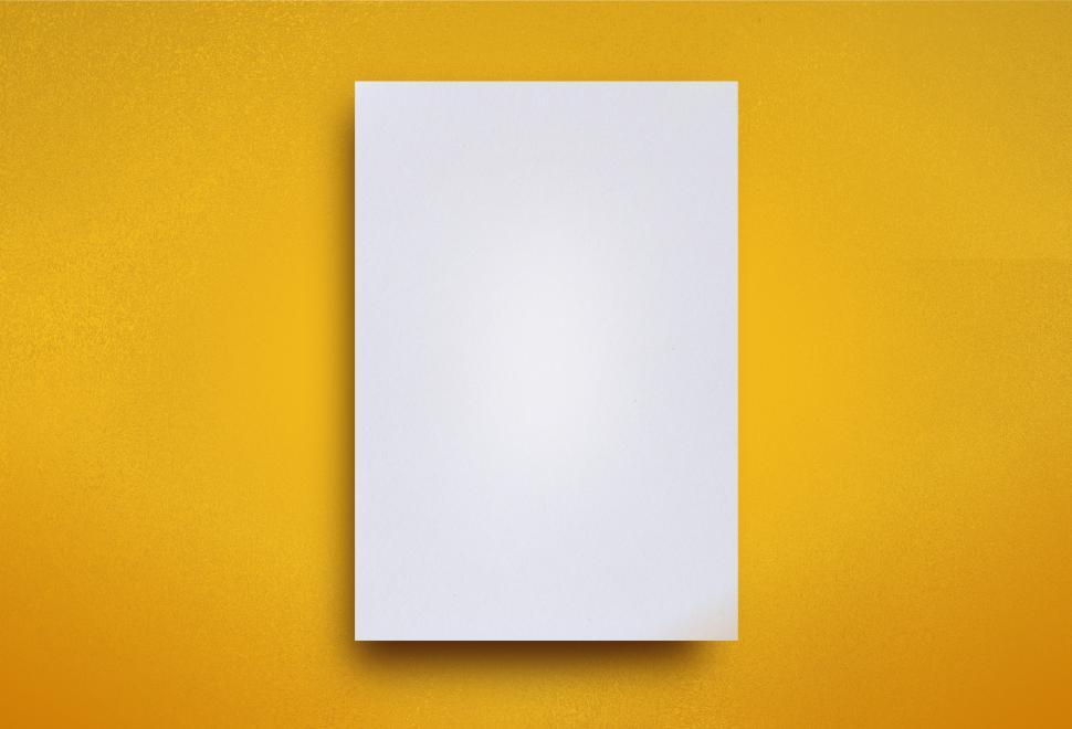 Download Free Stock Photo Of Empty White Paper Sheet On Yellow Background Download Free Images And Free Illustrations