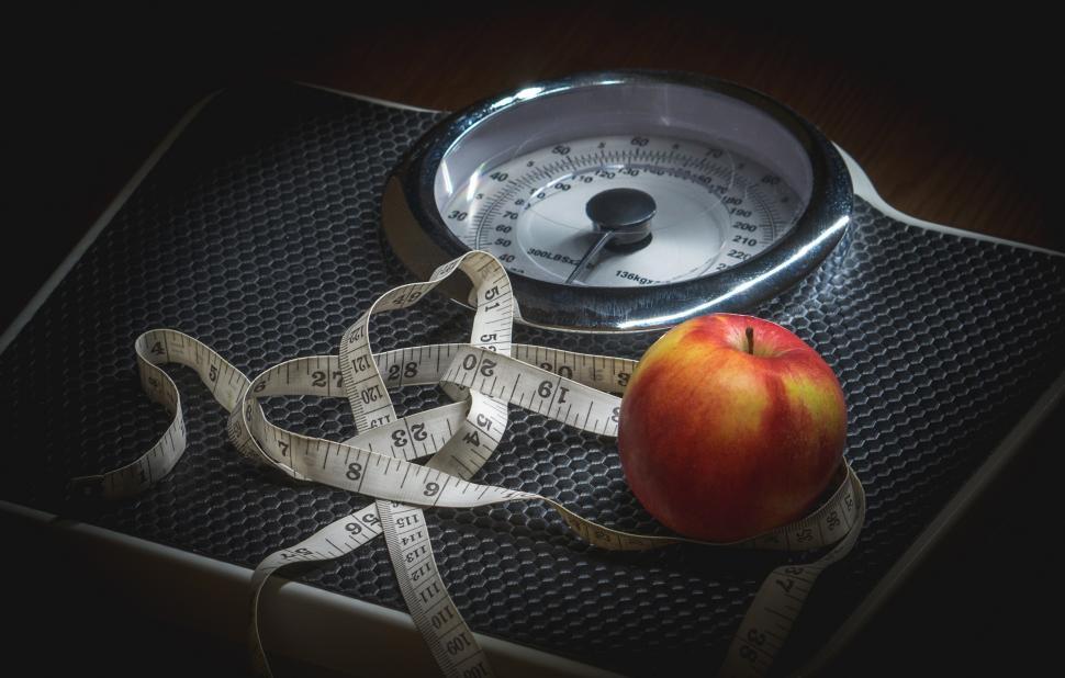 Scale With Measuring Tape And Fruit, Diet And Weight Loss Concept Stock  Photo, Picture and Royalty Free Image. Image 140646437.
