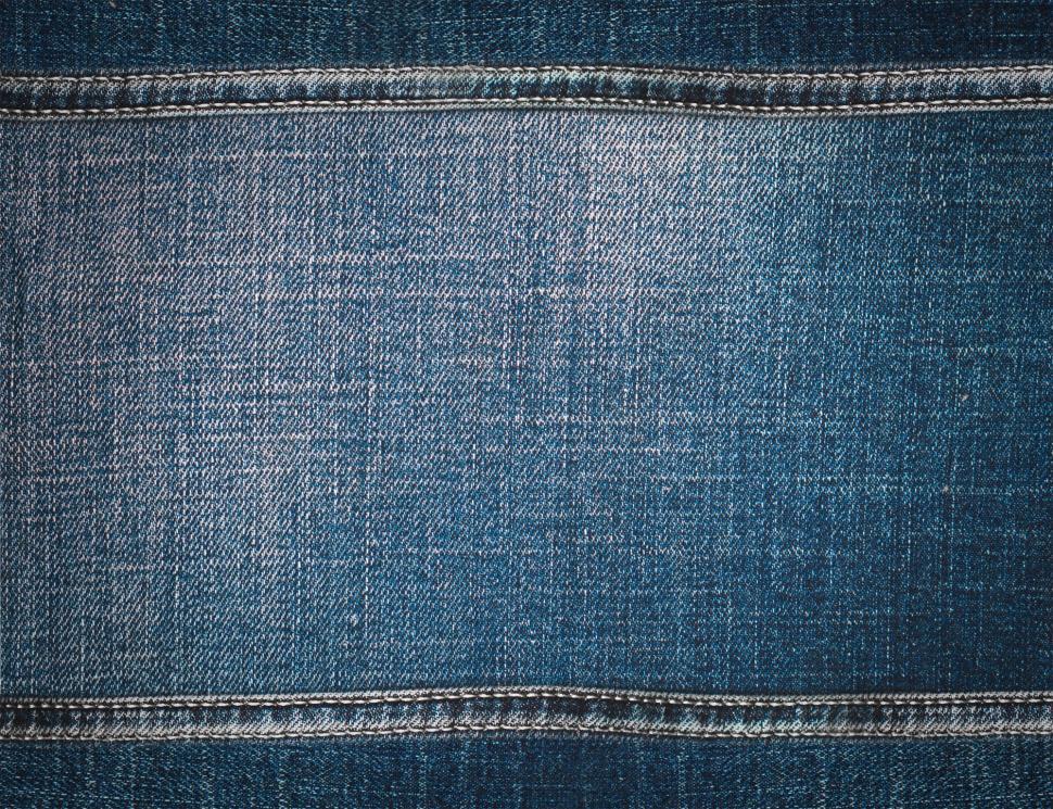 Denim blue jeans fabric frame. Bleached denim fabric Art Print by Home  Impact | Society6