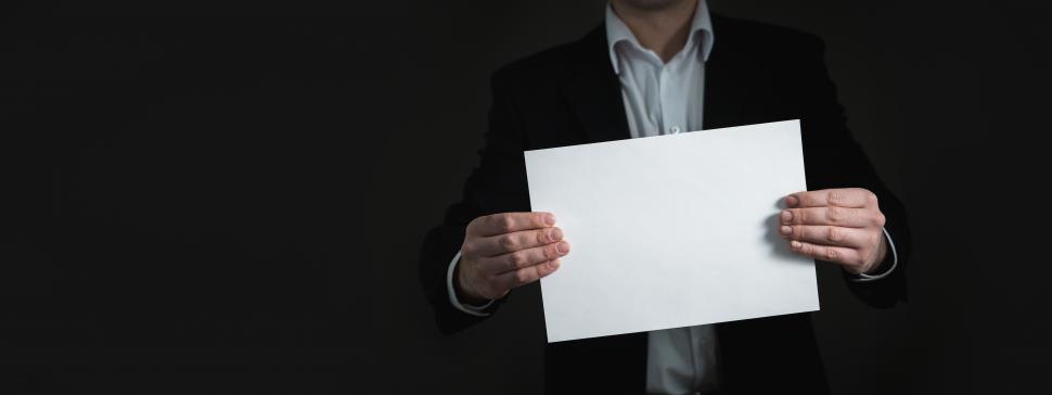 Free Image of A business with a blank sheet of paper 