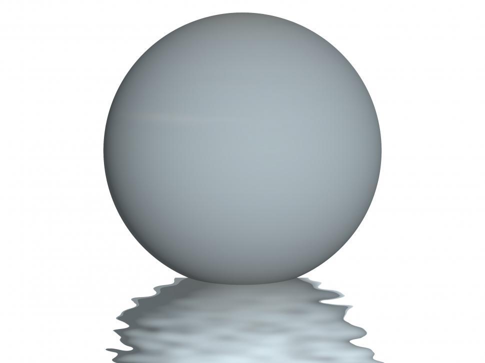 Free Image of Planet Uranus with small wavy reflection under it 