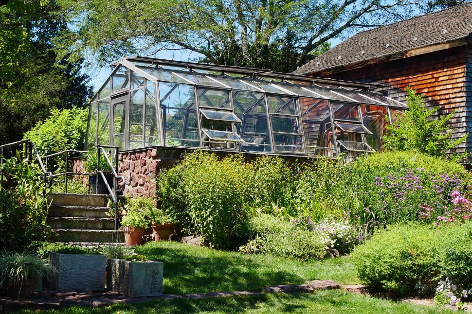 Free Stock Photo of Greenhouse with Stone Foundation Download Free