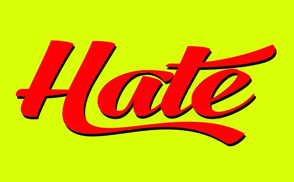 Free Stock Photo Of Text Of The Word Hate In Calligraphy Lettering 