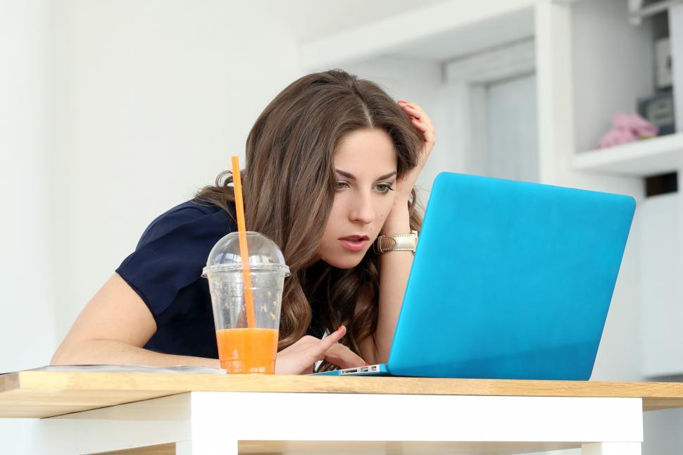 Woman working with laptop