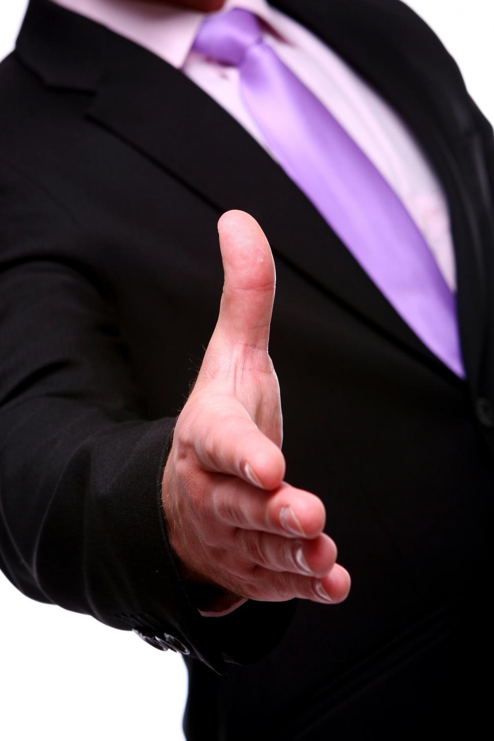 Free Image of Hand extended for handshake 