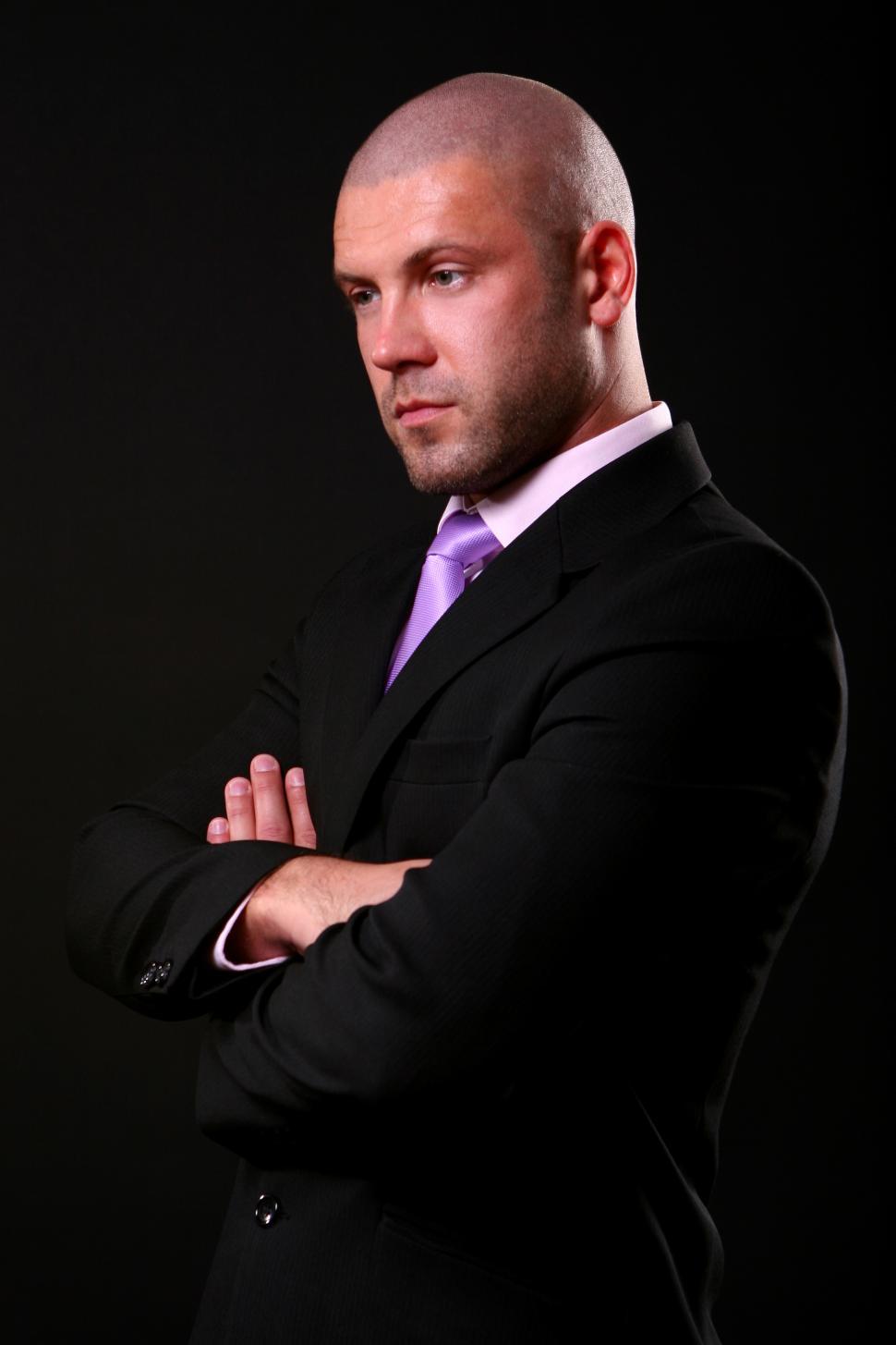 Free Image of business man isolated on black 