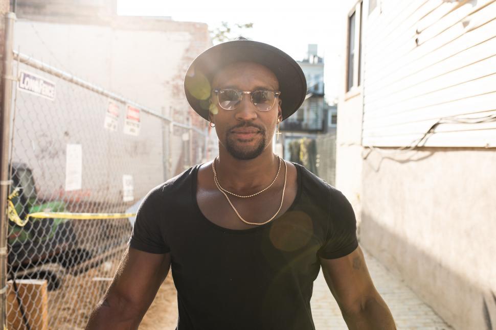 Free Image of Young Man in the city - looking at camera 