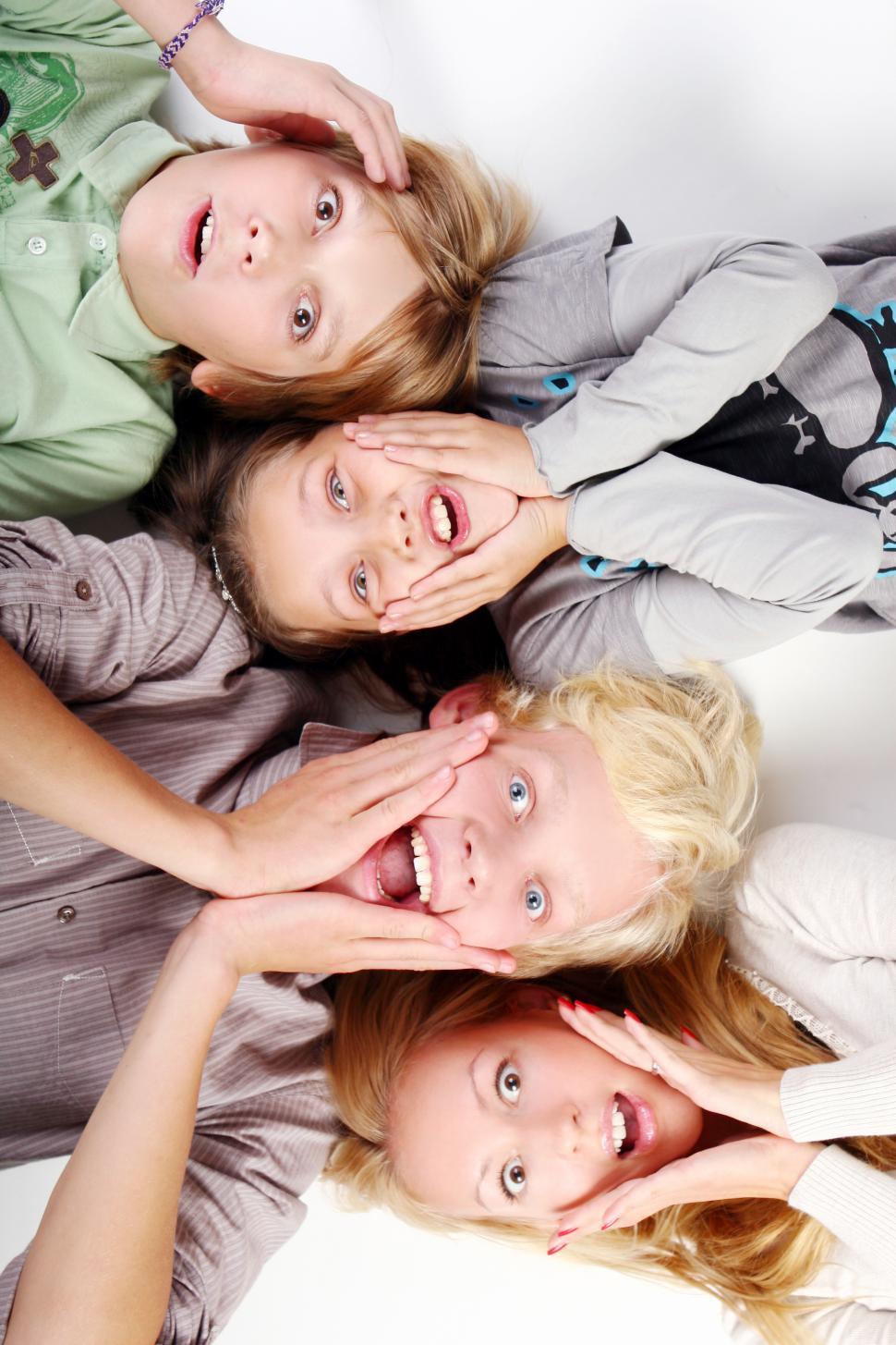 Free Image of group of young people from above 
