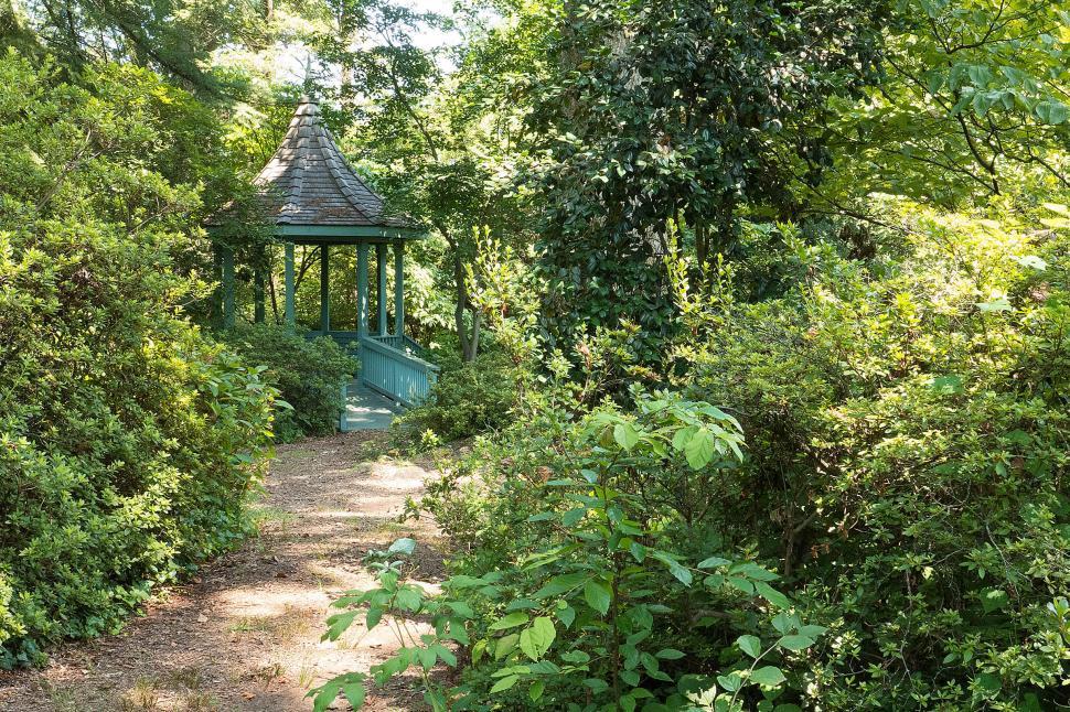 Free Image of Small Gazebo In Garden 