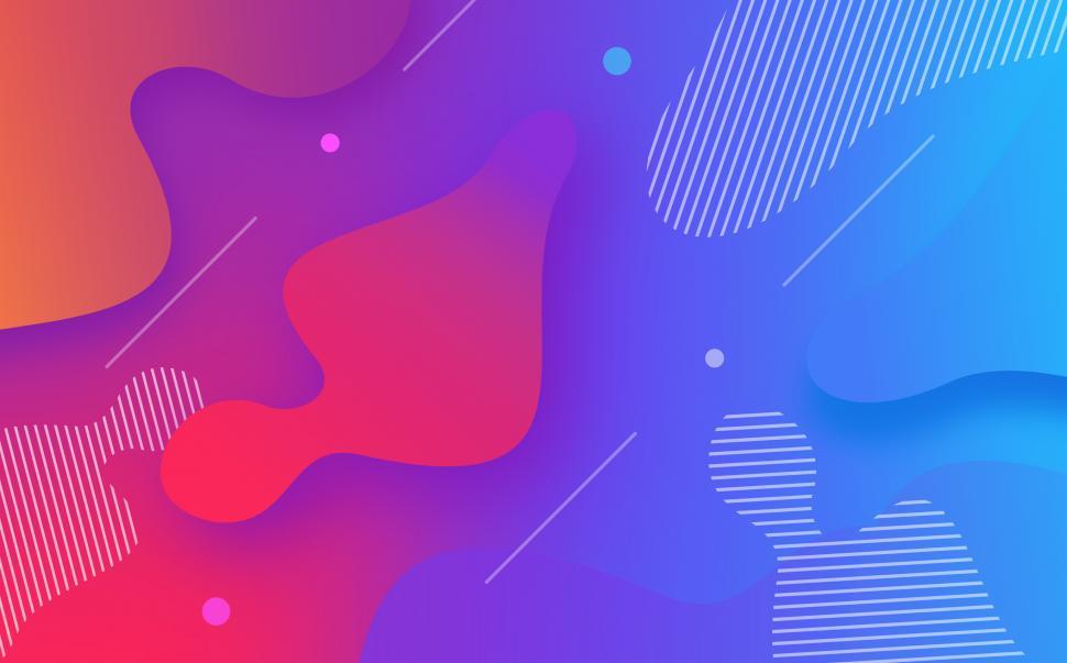 Free Image of Abstract Gradient Splashes with White Lines - Abstract Backgroun 