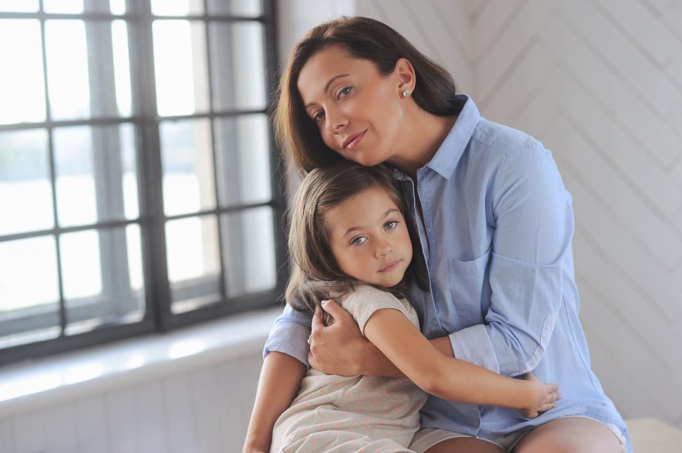 Free Image of Mother with daughter having a hug 