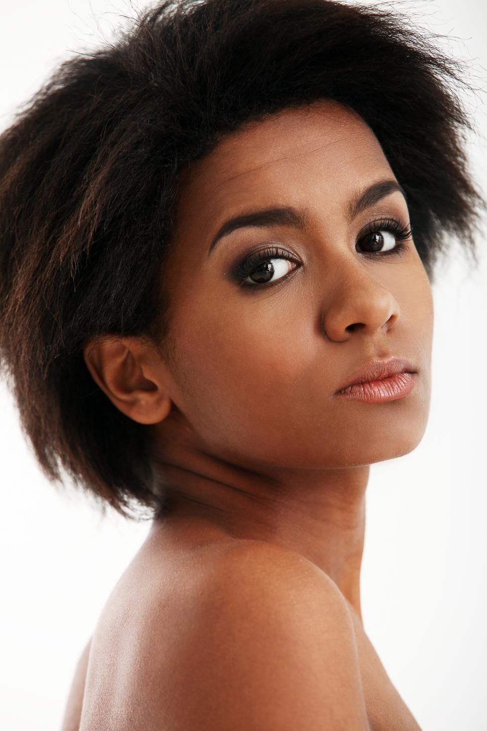 Free Stock Photo of Headshot - young Black woman with short hair