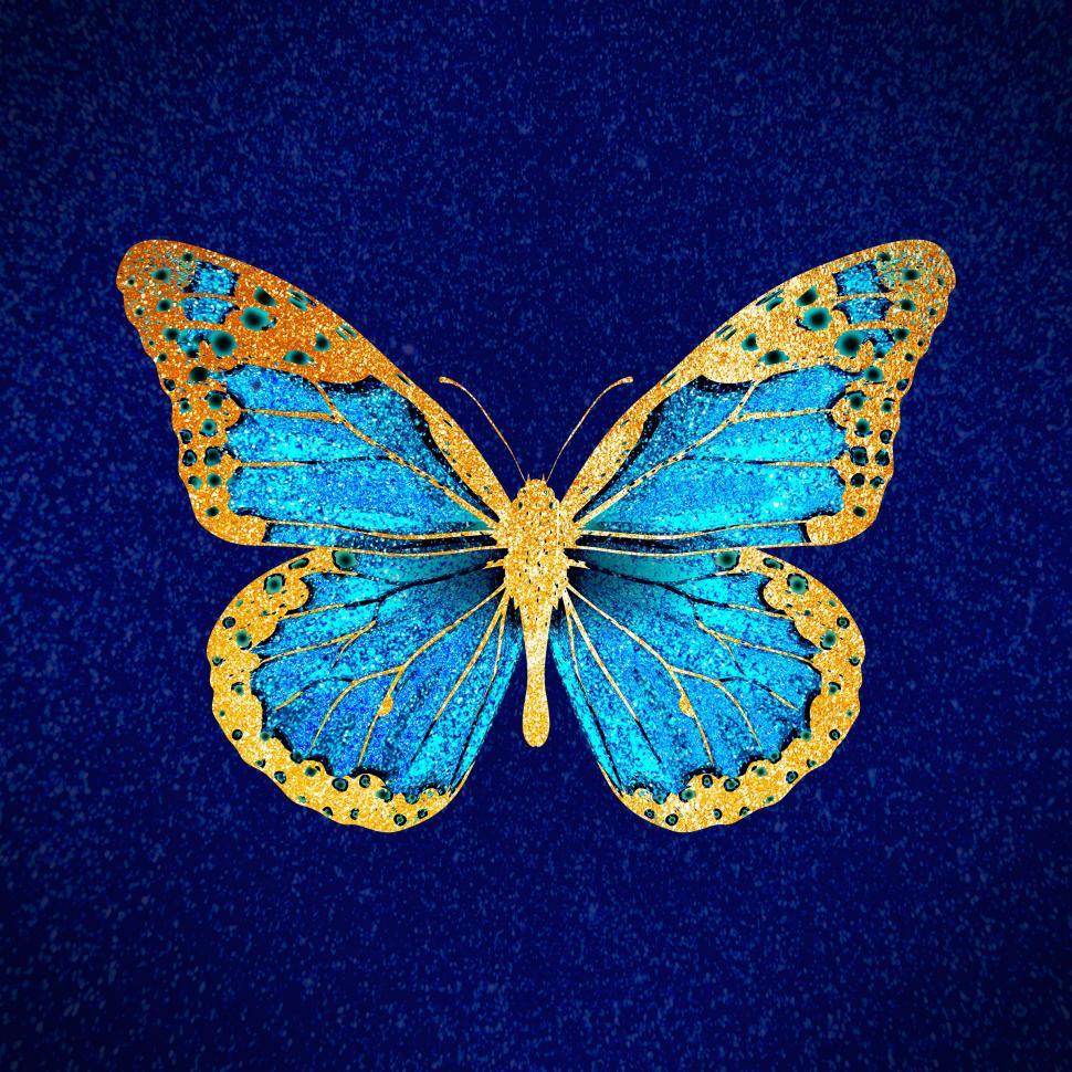 Set gold butterflies Royalty Free Vector Image