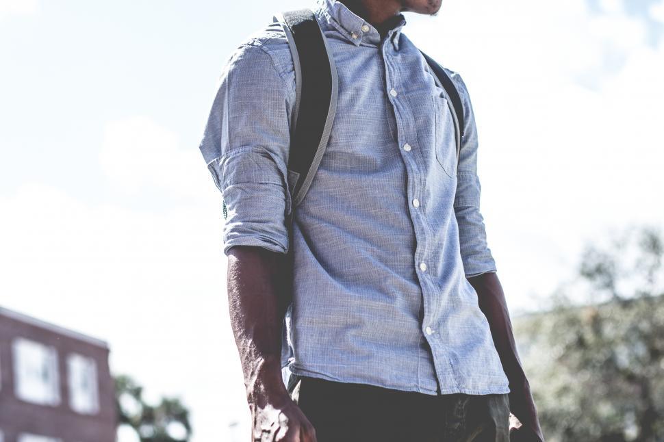 Free Image of Urban Man with backpack 
