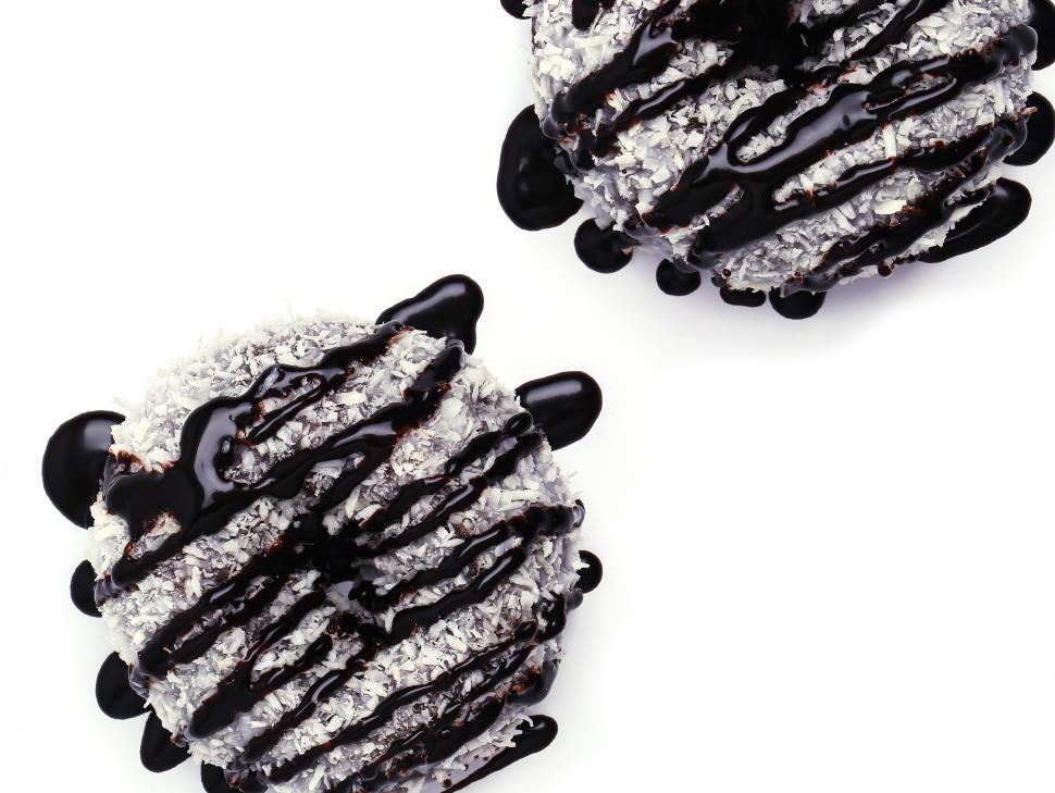 Free Image of Yummy donuts - coconut and chocolate  