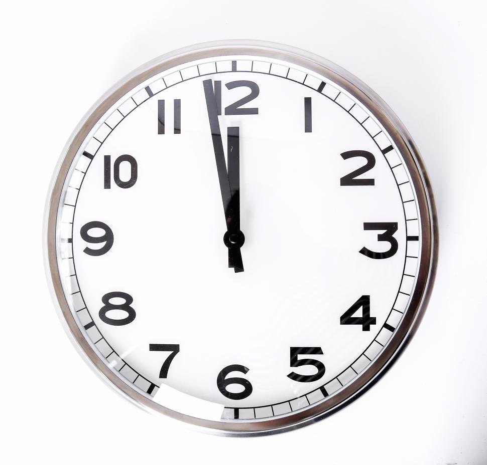 Free Stock Photo Of Full View Of Clock Nearing Noon Or Midnight
