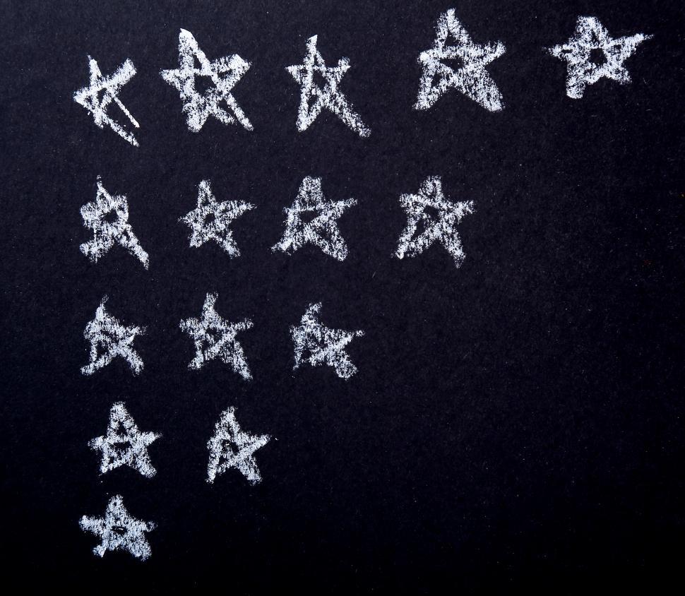 Free Image of One to Five Stars. Hand drawn. 