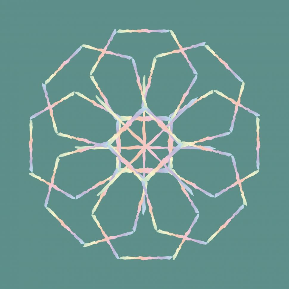 geometric flower motif
