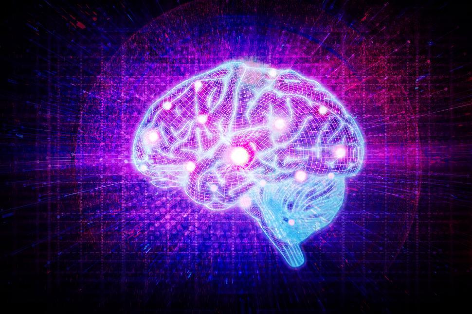 Free Image of Artificial Intelligence Concept - Machine Learning - Wireframe B 