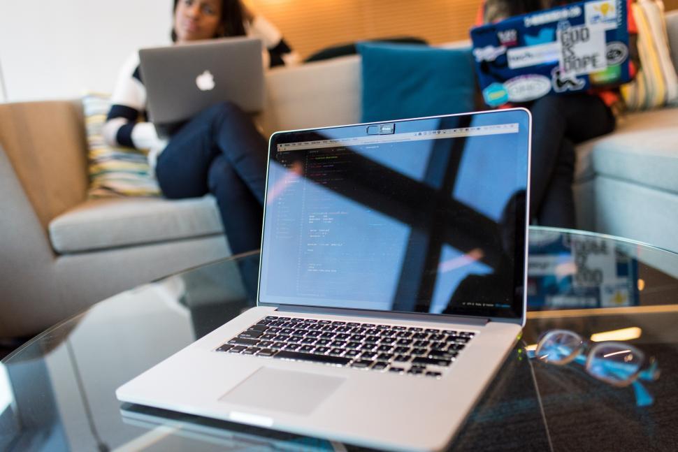 Free Image of Coding on computer with women 