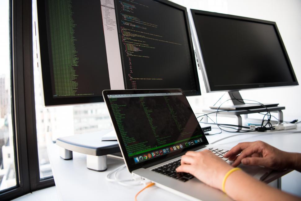 Free Stock Photo of Female web developer with laptop | Download Free ...