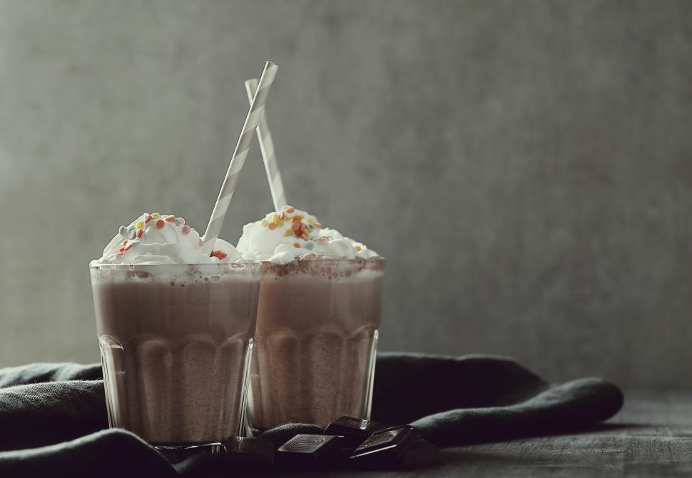 Free Image of Chocolate Milkshakes 