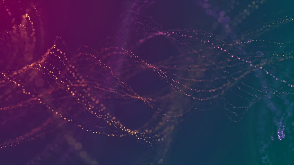 Free Image of Abstract particle background - green to red 