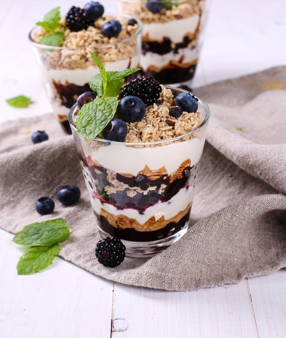 Free Stock Photo of Muesli parfait Download Free Images and Free
