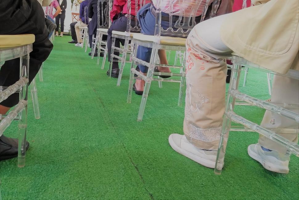 Free Image of Seated audience low angle view  