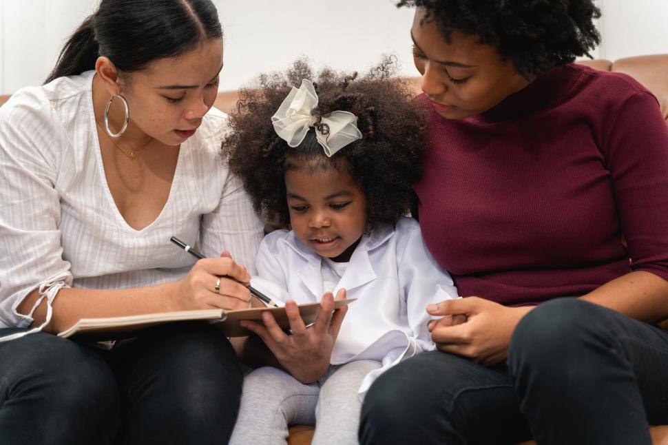 Free Image of LGBT Lesbian Couple with Child 