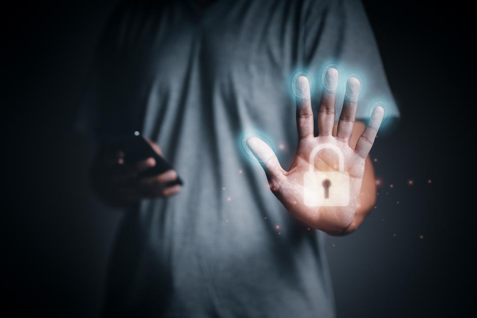 Free Image of Fingerprint scan biometrics identification 