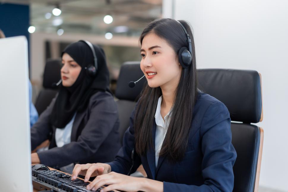 Free Image of Woman working the help desk 