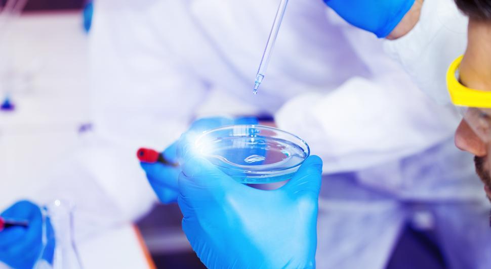 Free Image of Scientist with dropper in the laboratory 