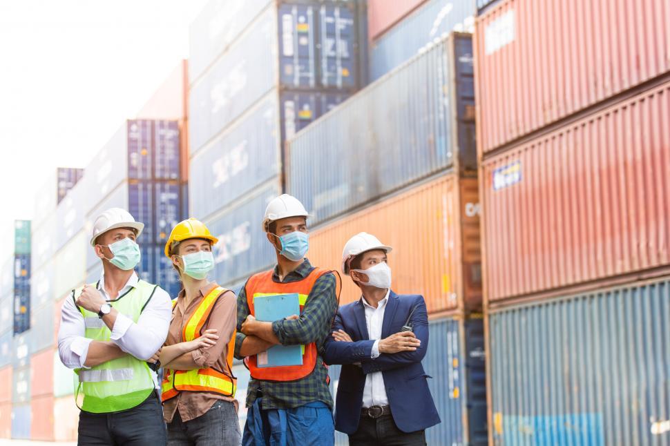 Free Stock Photo of Group of logistics workers with arms crossed ...