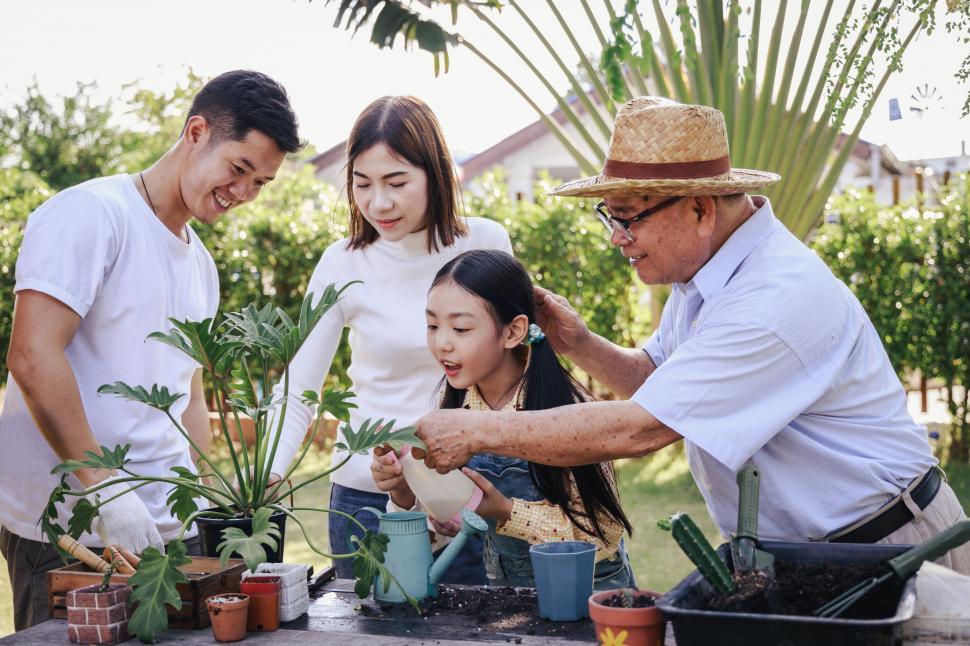 free-stock-photo-of-family-help-plant-garden-plants-together-download