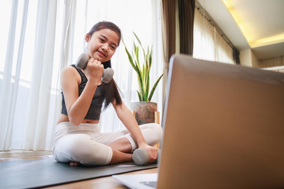 Female Feet on Yoga Mat at Home Stock Photo - Image of lifestyle