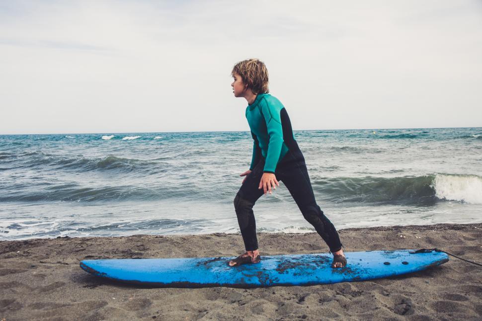 Free Stock Photo of a young kid learning to surf | Download Free Images ...