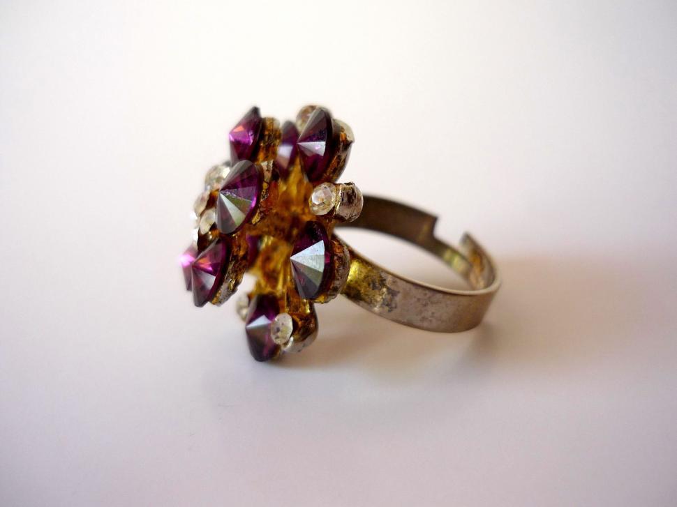 Free Image of Close Up of a Ring on a White Surface 