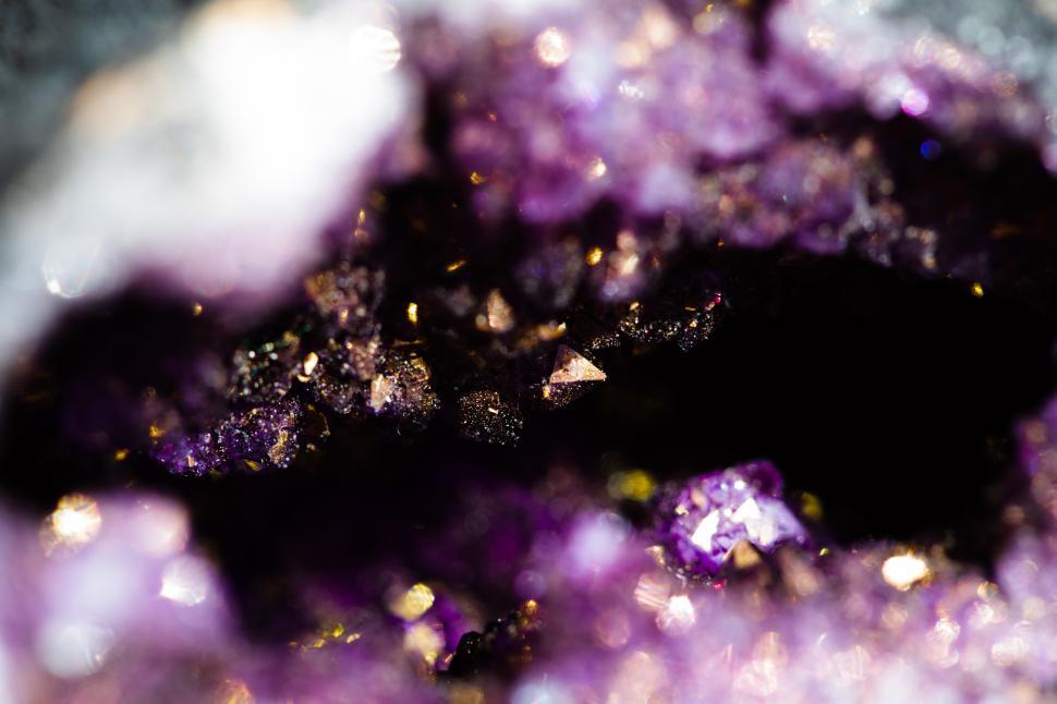 Free Stock Photo of inside pink mineral black rock close up | Download ...