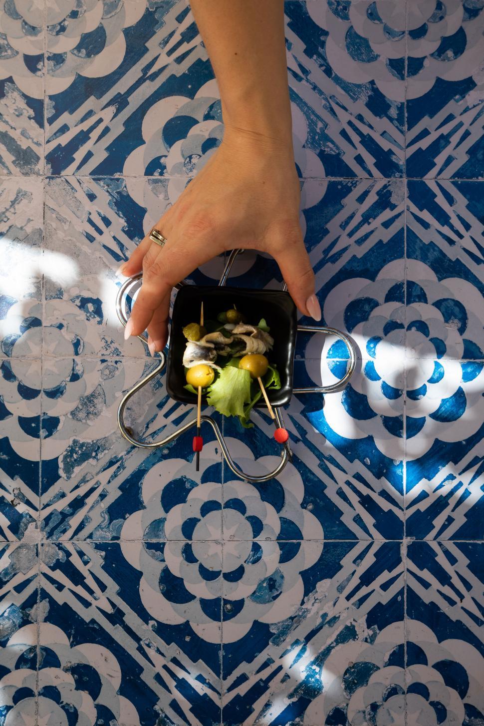 Free Image of mediterranean cuisine modern and clean still life and hand 