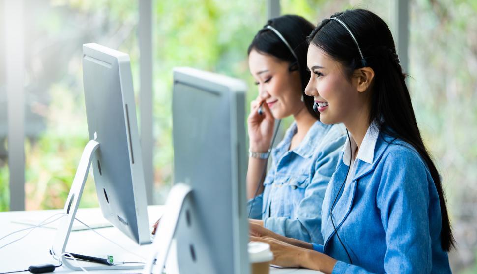 Free Image of Attractive business woman on a call 