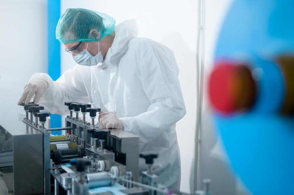 Free Stock Photo of Surgical mask automated factory production line ...