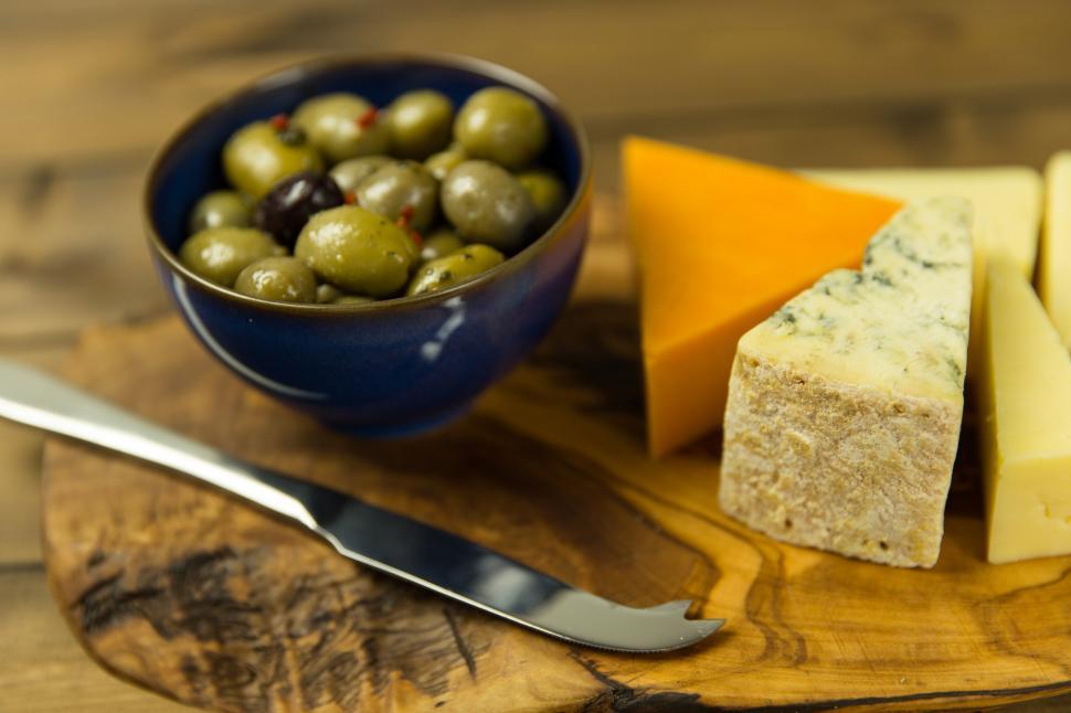 Free Image of Cheese &amp Olives Free Stock Photo 
