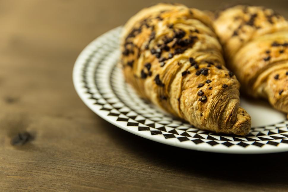 Free Image of Chocolate Croissants Free Stock Photo 