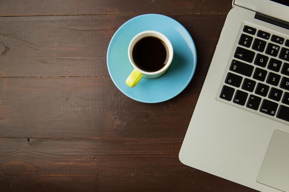 Free Image of Coffee &amp Laptop Computer Free Stock Photo 