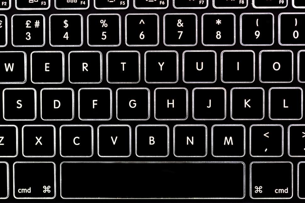 Free Image of Illuminated Keyboard Free Stock Photo 