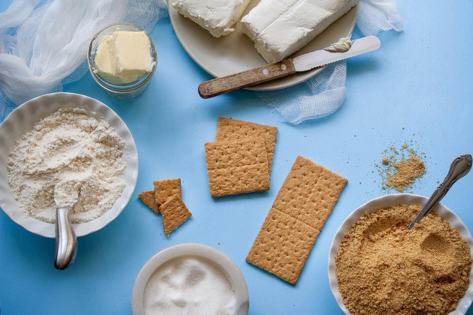 Free Image of A group of food on a table 