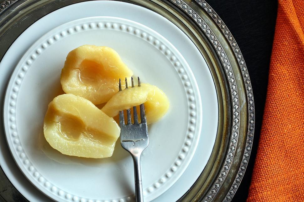 Free Image of A fork on a plate with food 