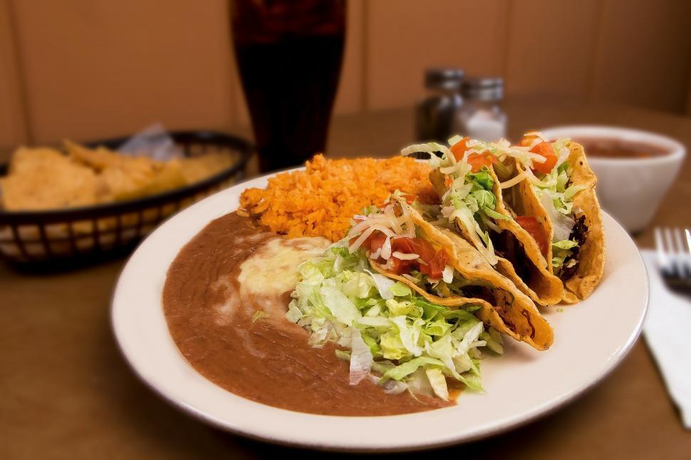 Free Image of A plate of food on a table 